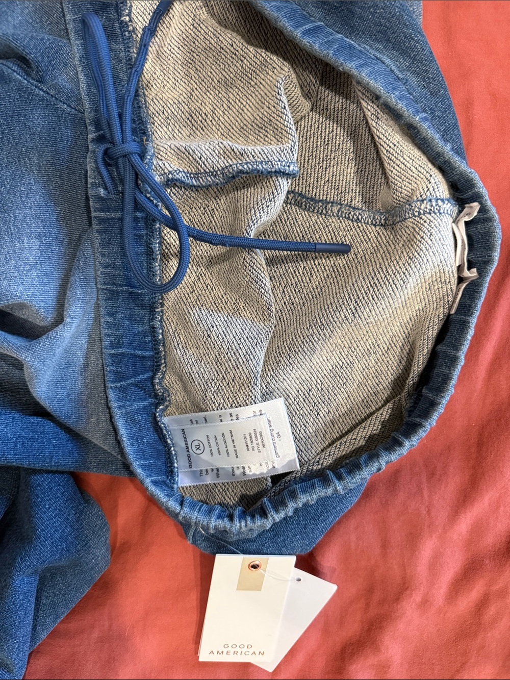 NWT Good American Blue Flare Pull-On Wide Leg Pants - 34” inseam - Picture 10 of 11